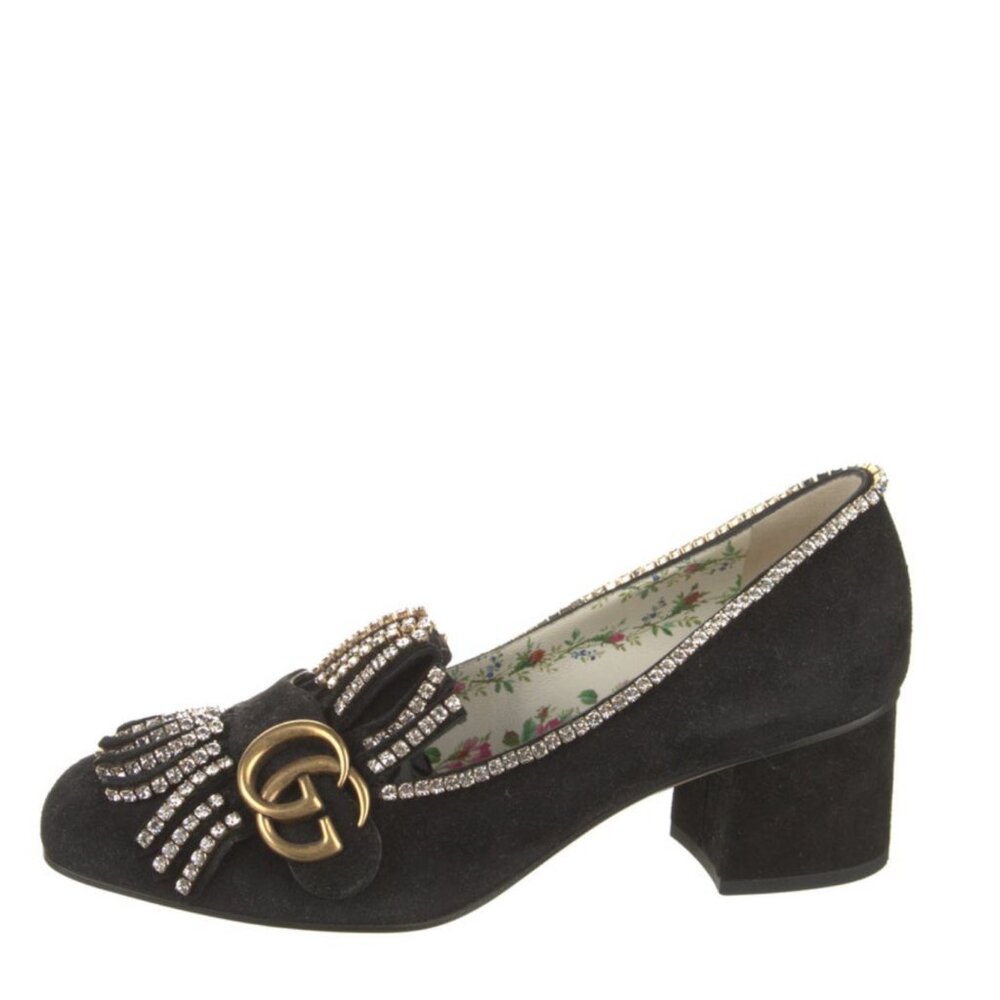 GUCCI MARMONT CRYSTAL EMBELLISHED PUMPS SIZE 38 IT, 8 US - Picture 3 of 9